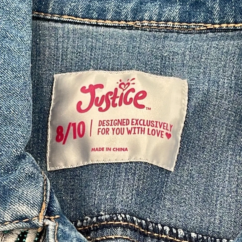 Justice Girls Denim Vest Size 8/10